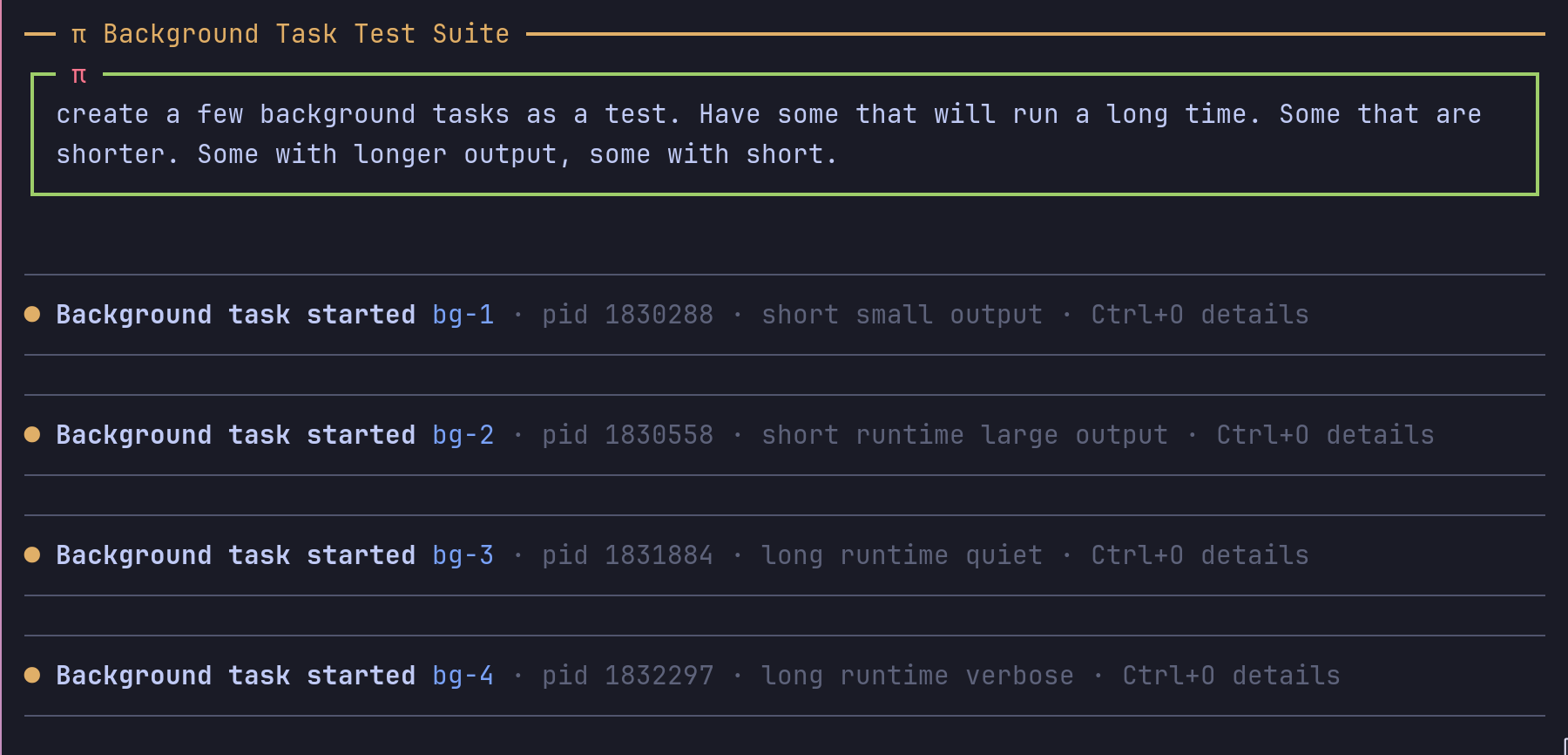 Spawning background tasks