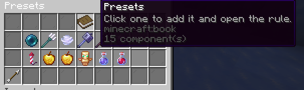 Presets menu