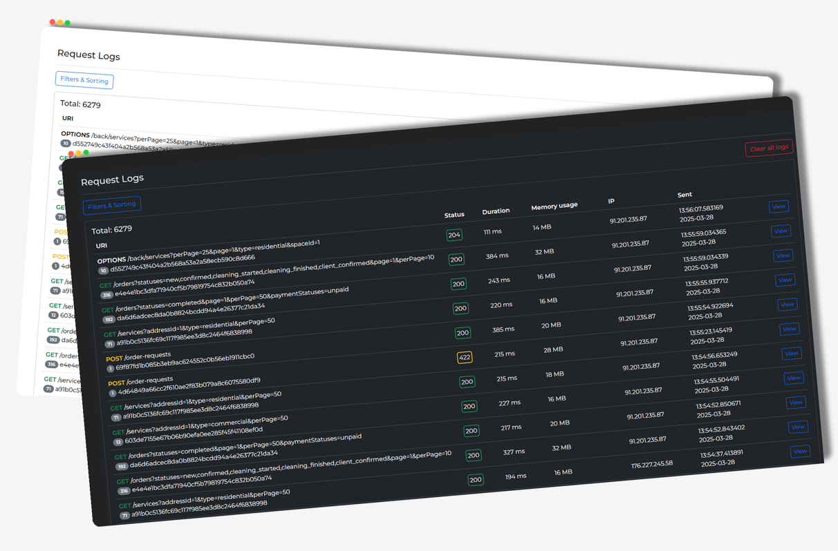 Laravel request logger
