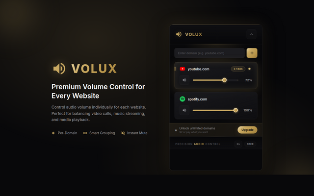 Volume Control Popup