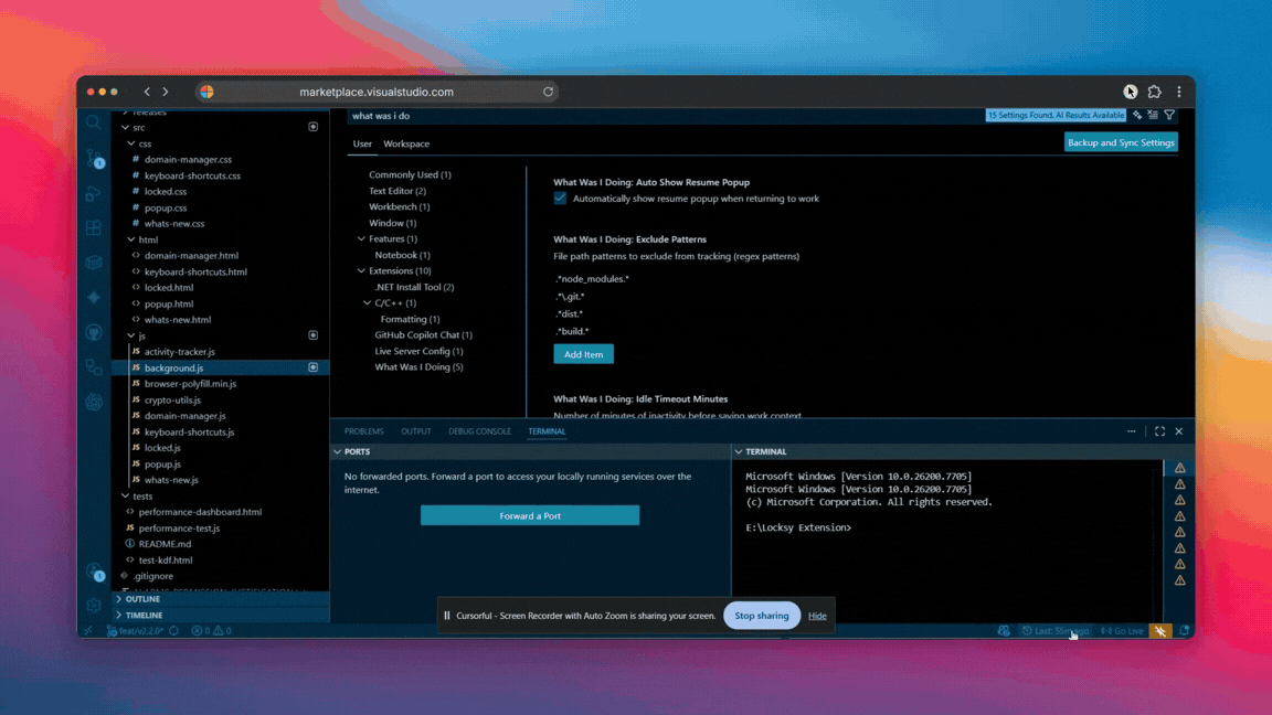 Work History Timeline Feature