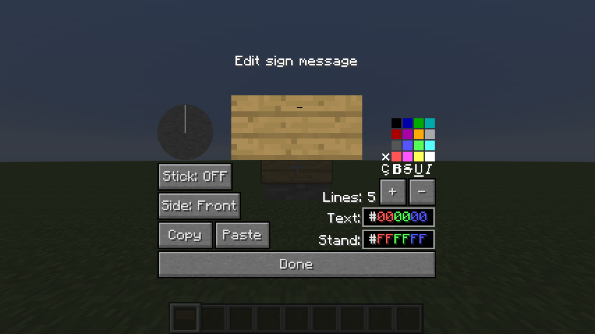 Advanced sign interface