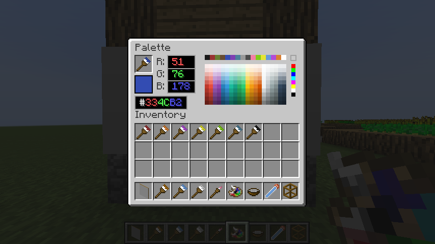 Palette interface