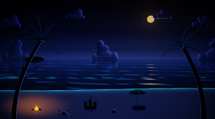 Beach at night