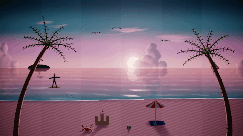 Beach in motion