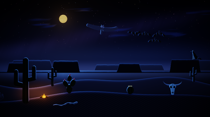 Desert at night