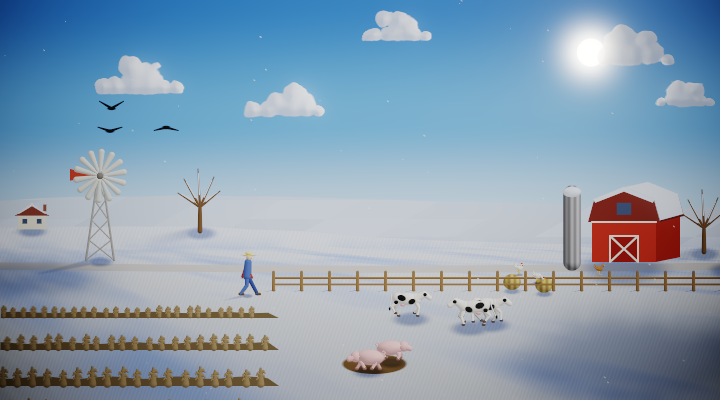 Farm in winter