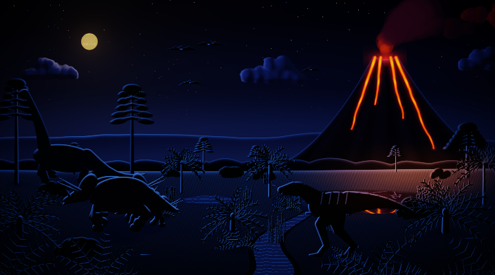 Prehistoric at night