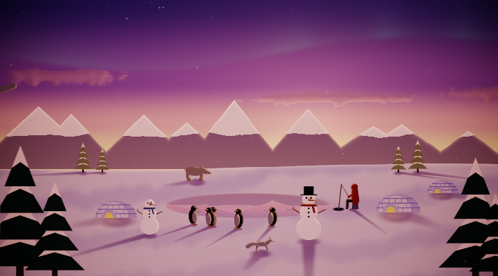 Tundra at sunset