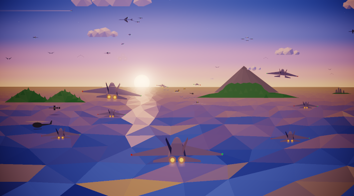 Wings: Flight at sunset