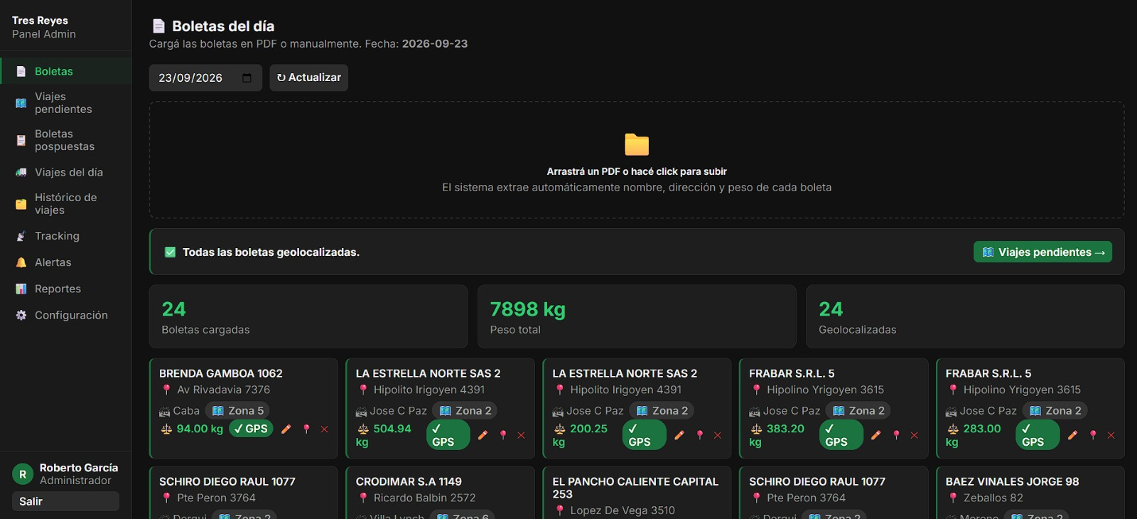 Carga de Boletas PDF