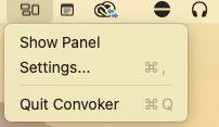Convoker menu bar icon