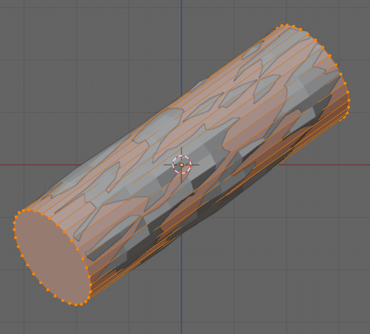 Cylinder fitted to randomly displaced vertices