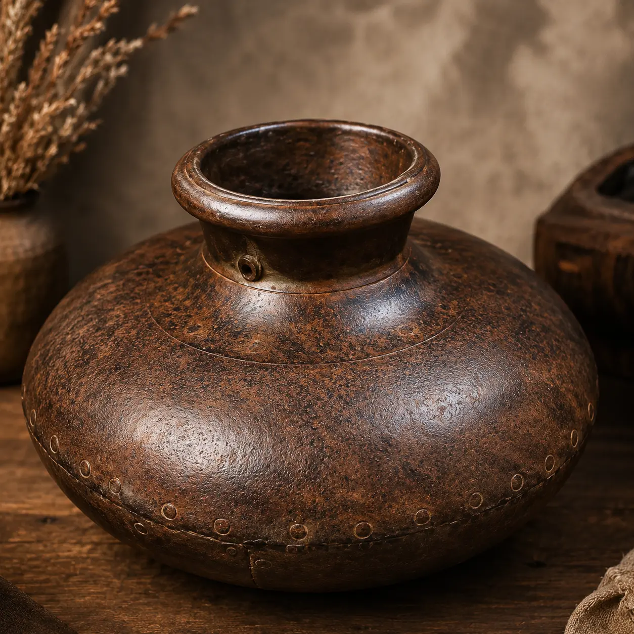 Antique Iron Pot 2