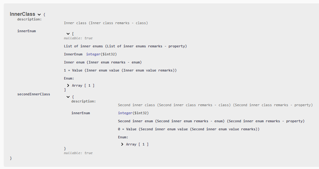 Add xml comments from summary and remarks