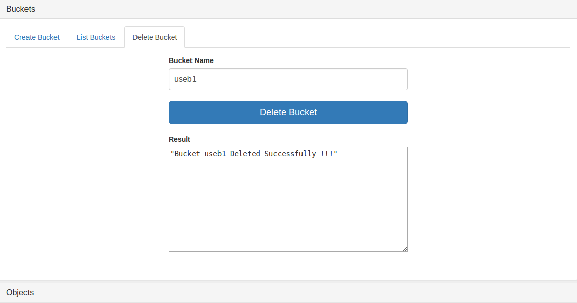 Demo Delete Bucket