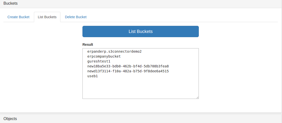 Demo List Buckets