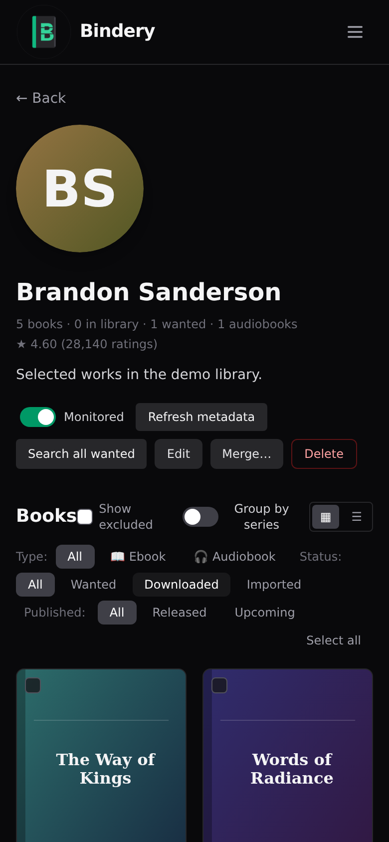 Author detail — mobile