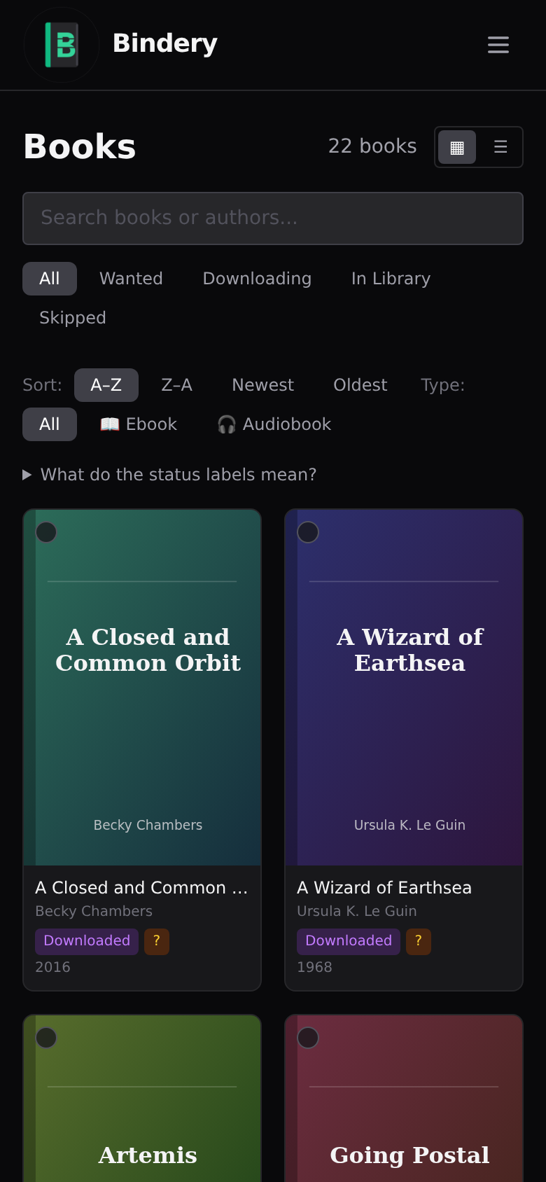 Books — mobile
