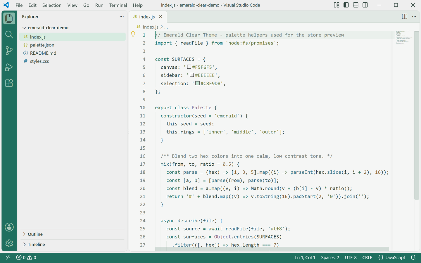 Emerald Clear Theme Light