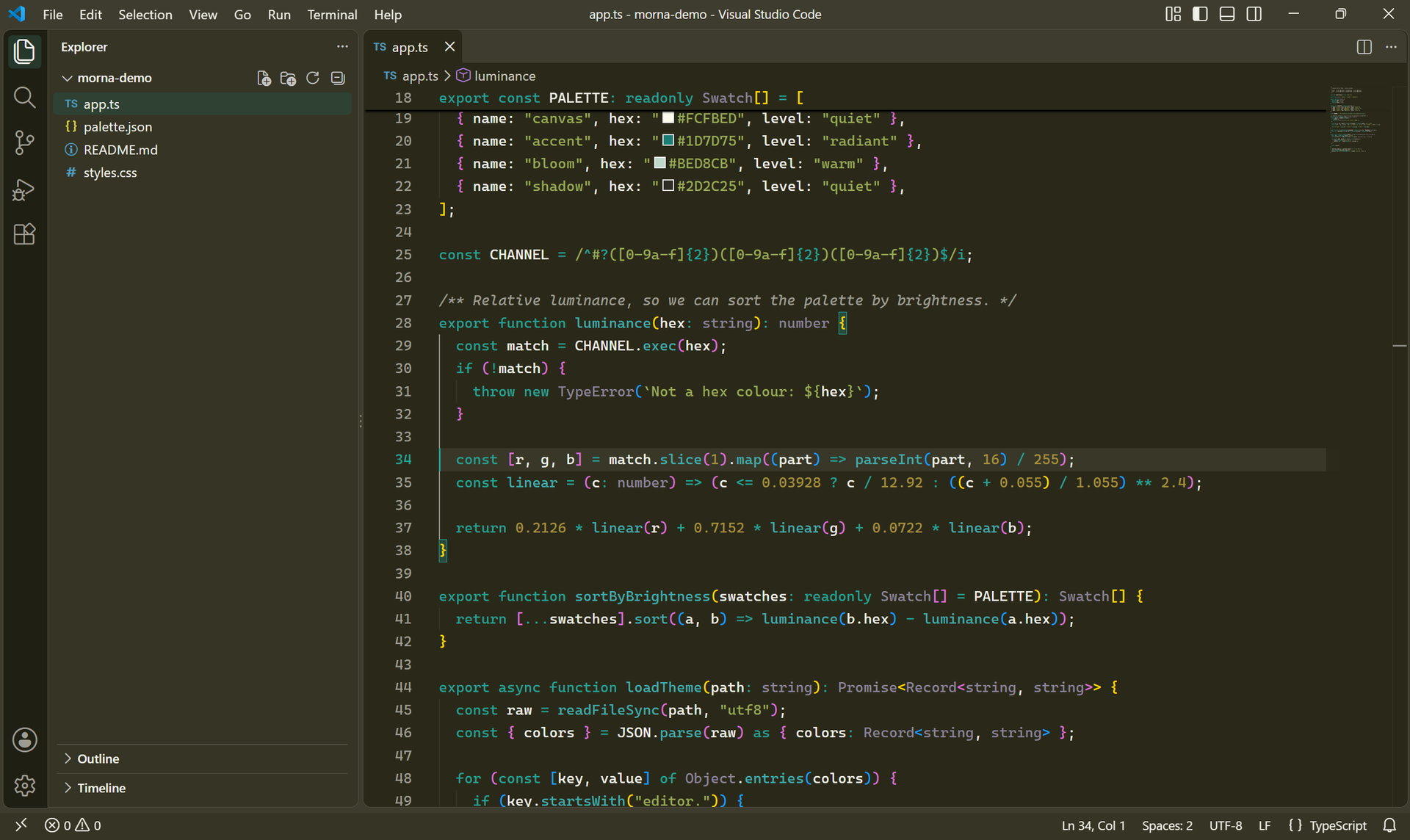 Luminous Morna Theme Dark