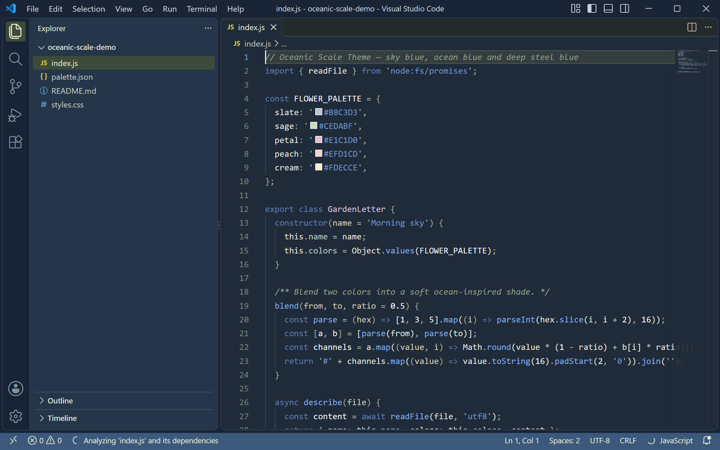Oceanic Scale Theme Dark