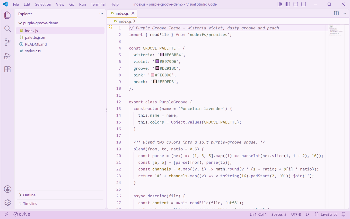 Purple Groove Theme Light