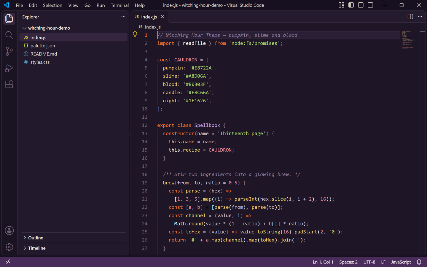 Witching Hour Theme Dark