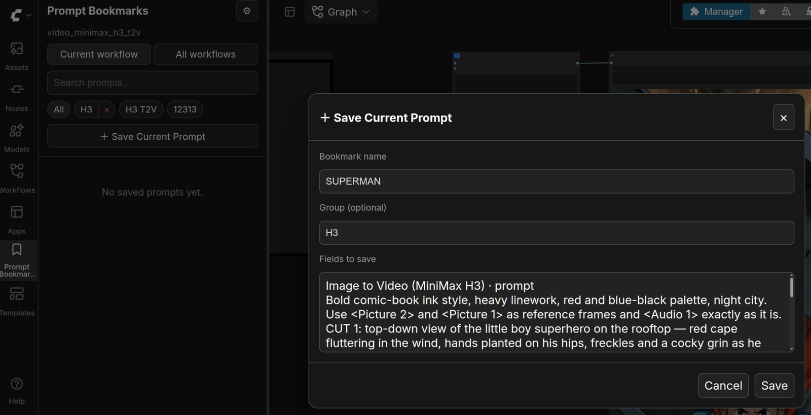 Save Current Prompt dialog