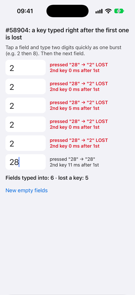 5 of 6 bursts of 28 ended as 2