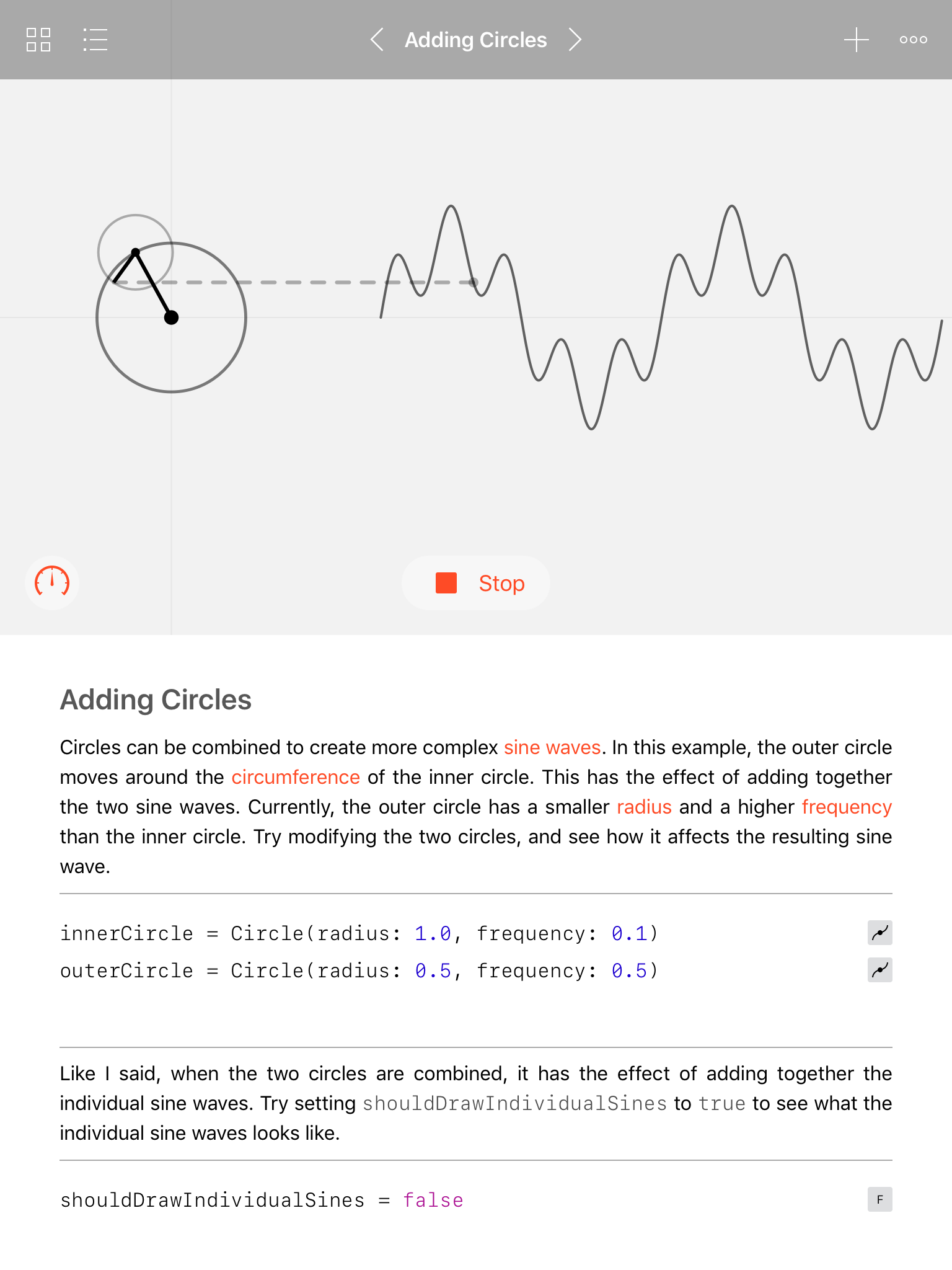 Adding Circles