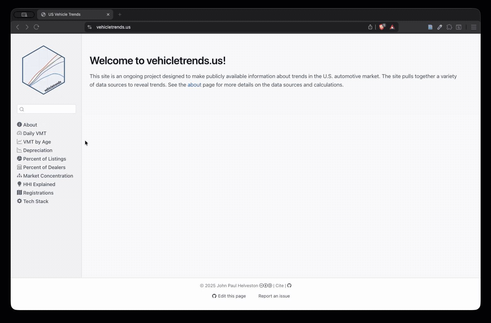 gif of browsing through the main dashboard site