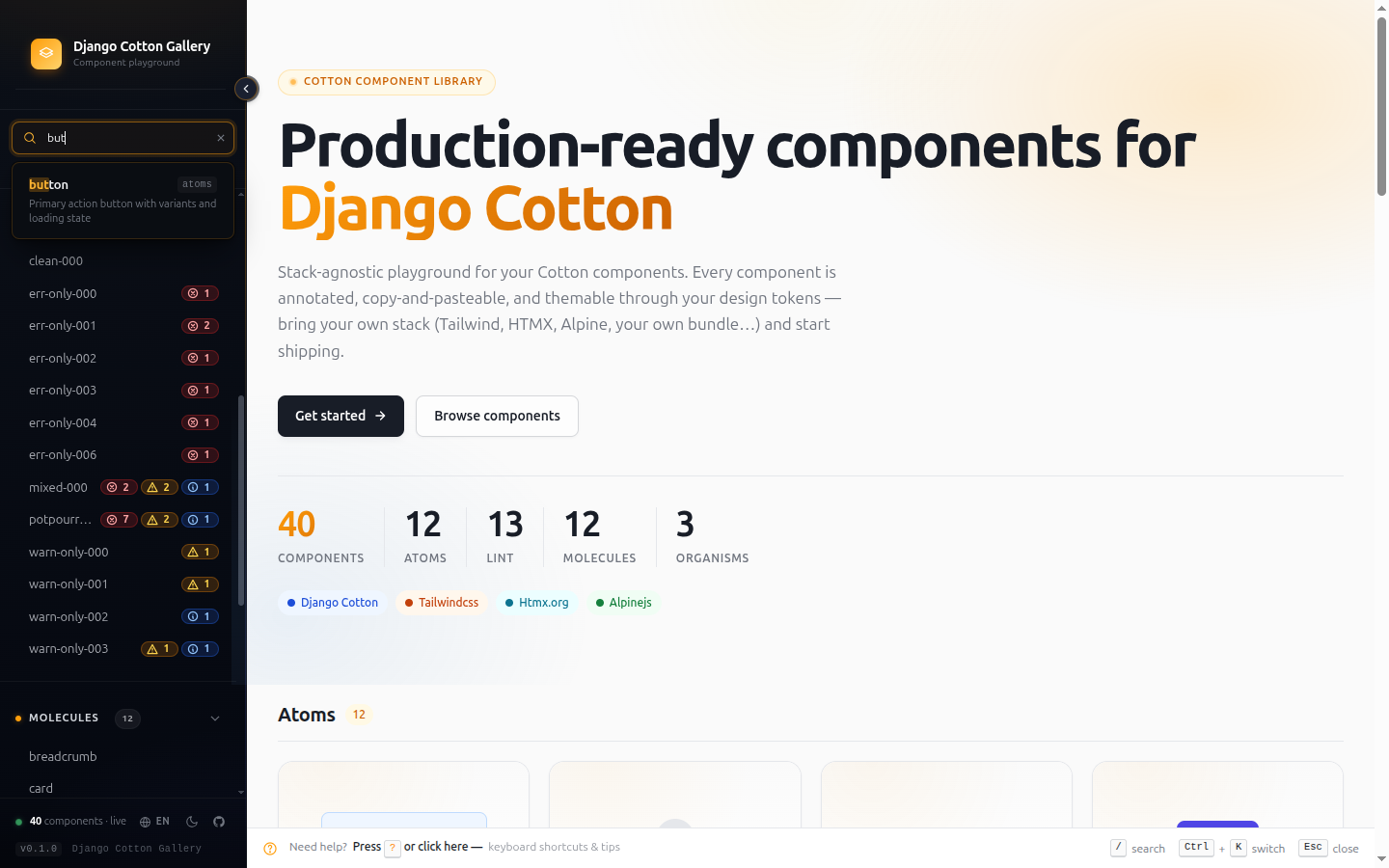 Sidebar typeahead with live search results