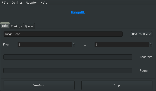 Manga downloader GUI