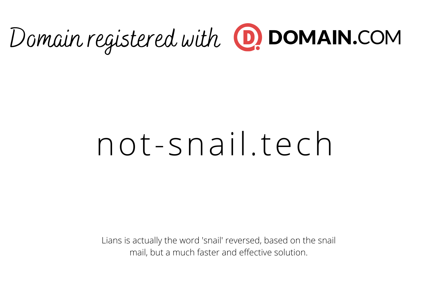 not-snail.tech