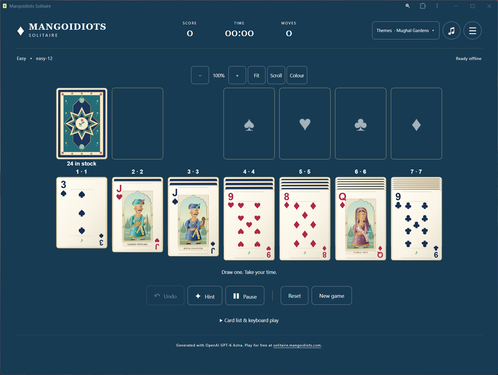 Mangoidiots Solitaire screenshot