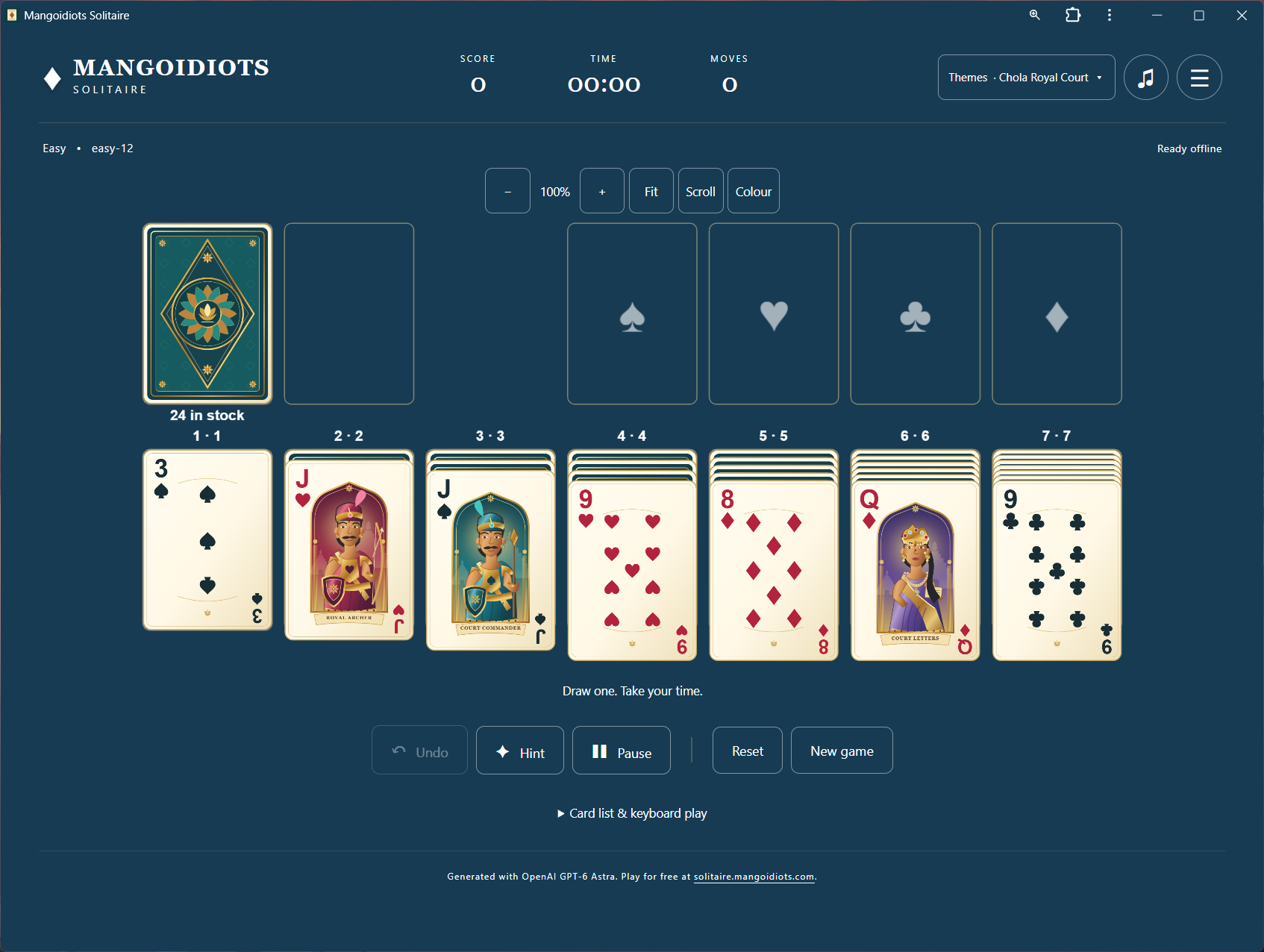 Mangoidiots Solitaire screenshot