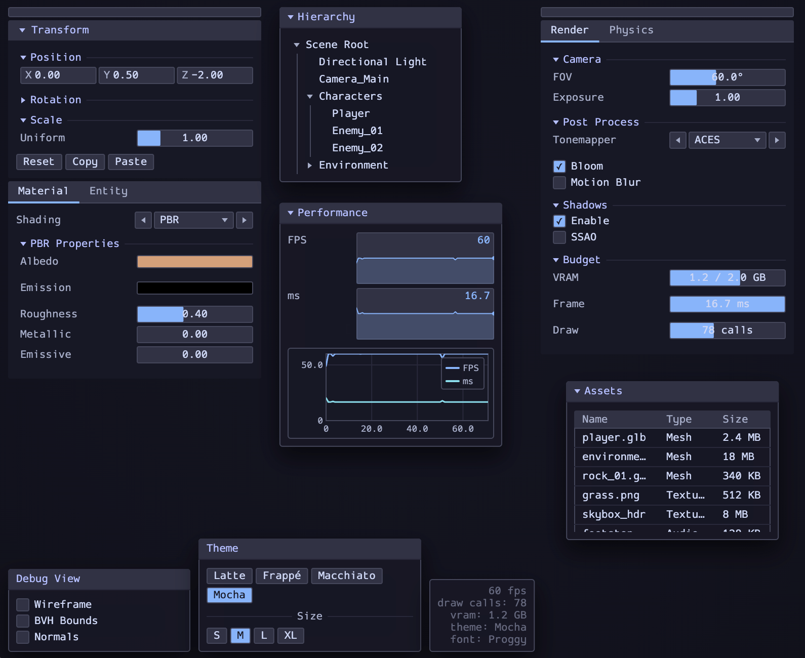 egui Flutter widget showcase