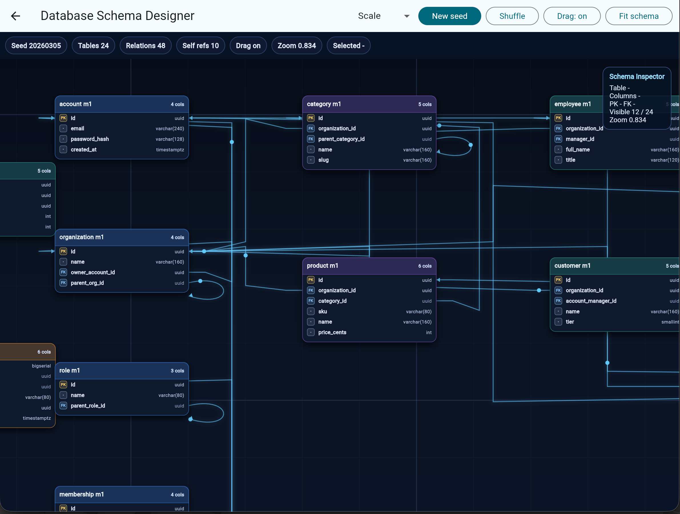 Database editor demo