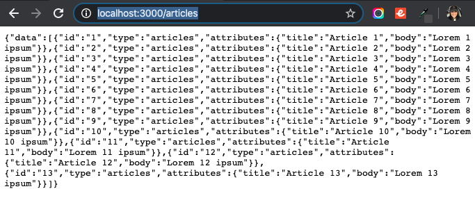 Image of articles api