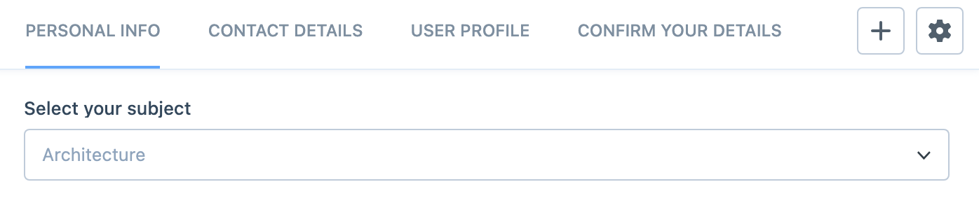 Multi-page form builder view