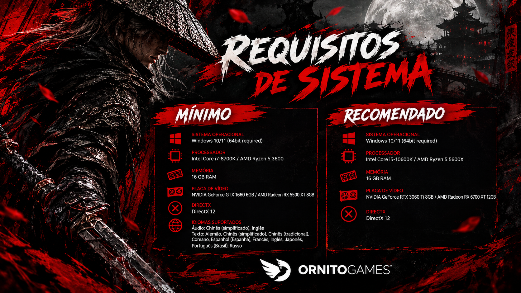 Phantom Blade Zero - Requisitos mínimos e recomendados do sistema