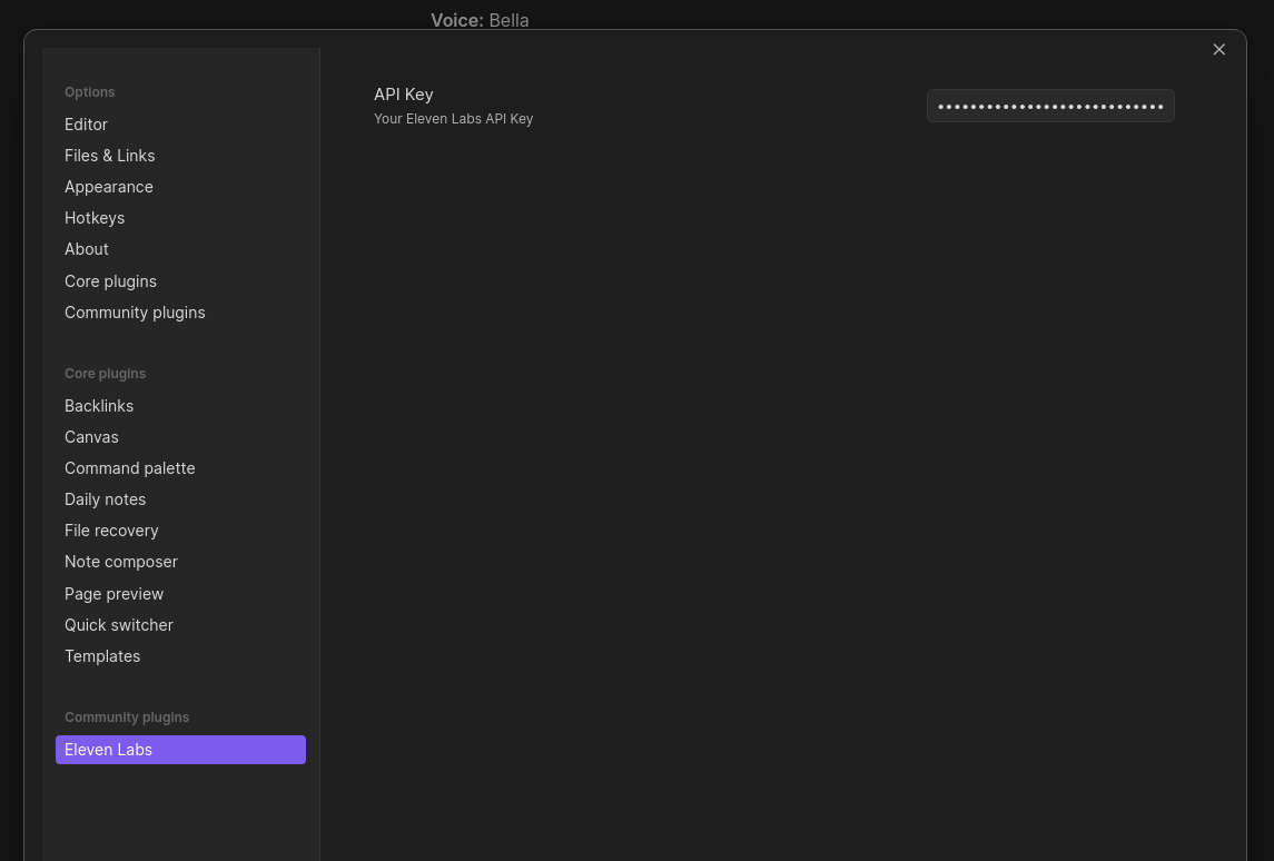 Settings Api Key
