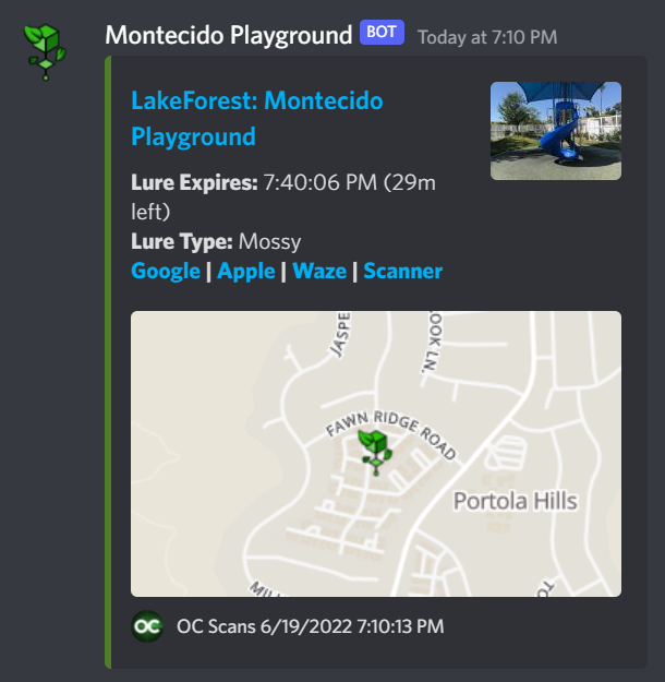 Lure (Mossy) Notifications
