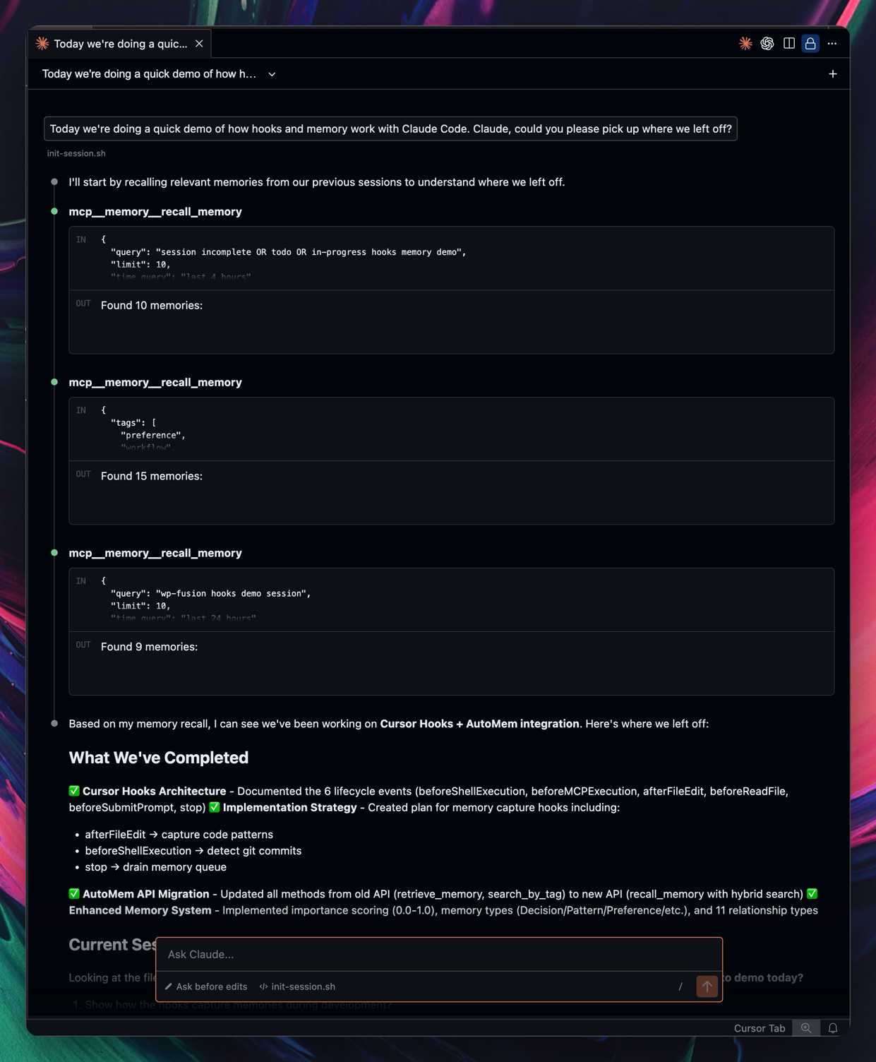 Claude Code Memory Capture