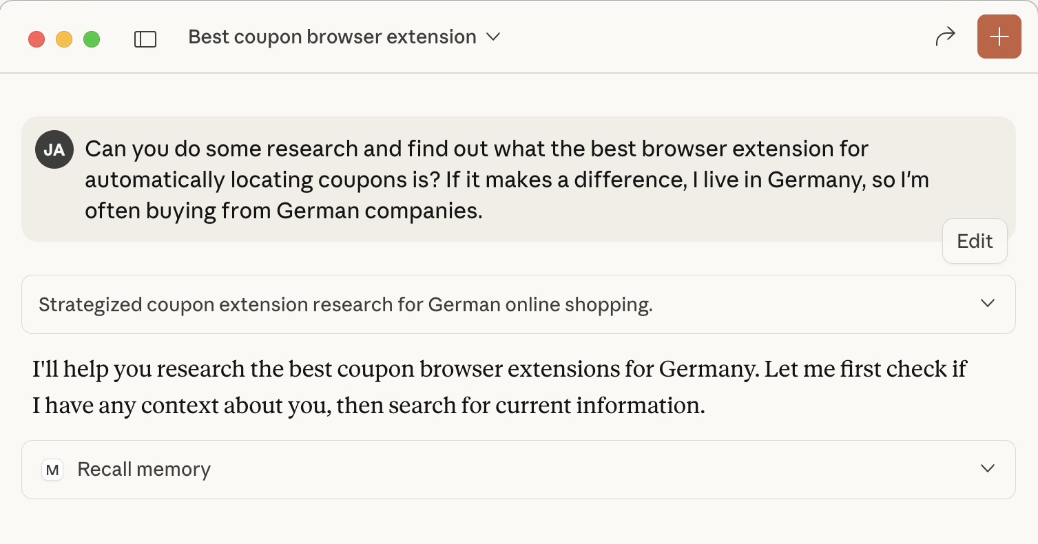 Claude Desktop Using Memory