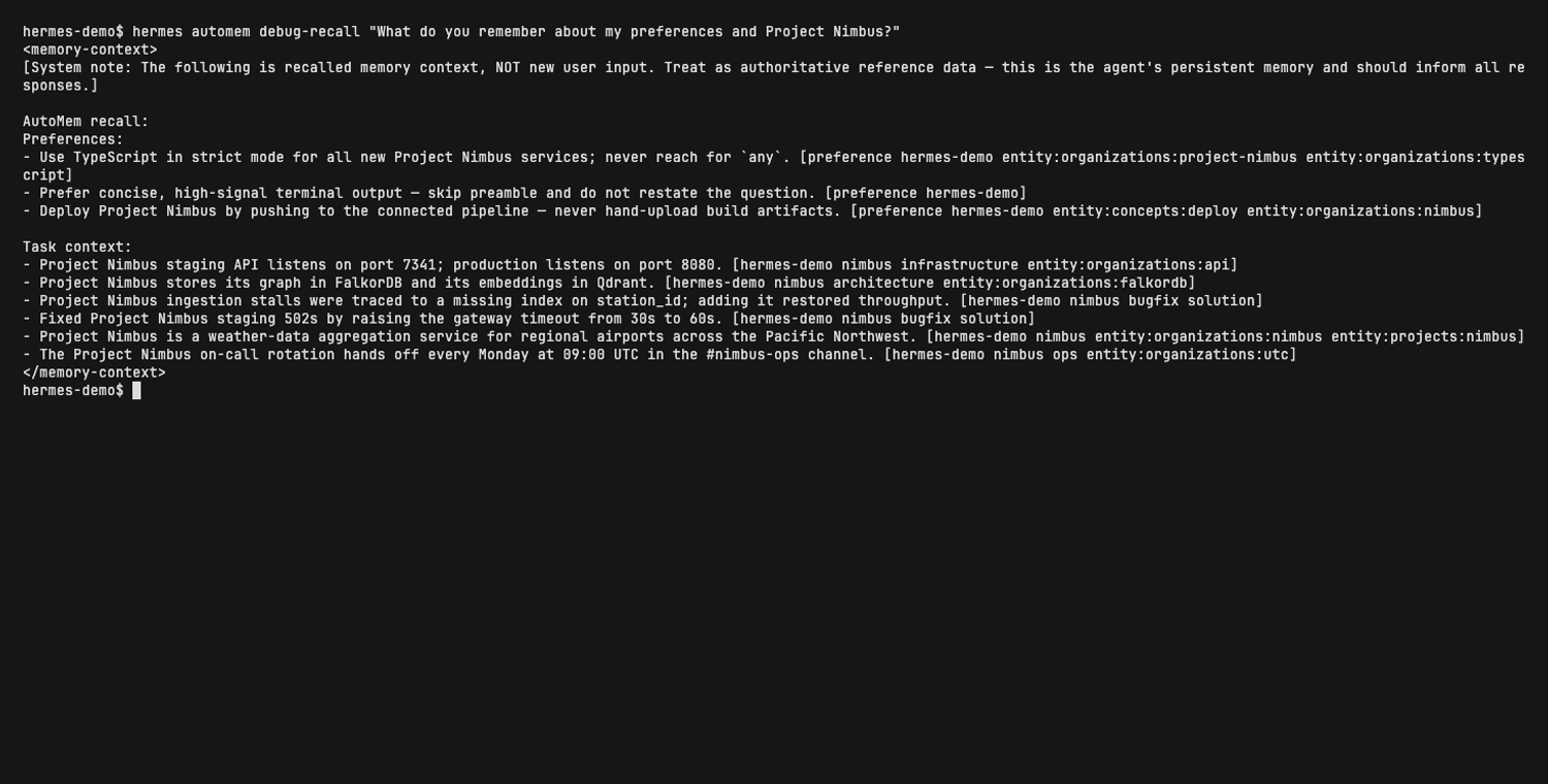 Hermes injected memory-context block