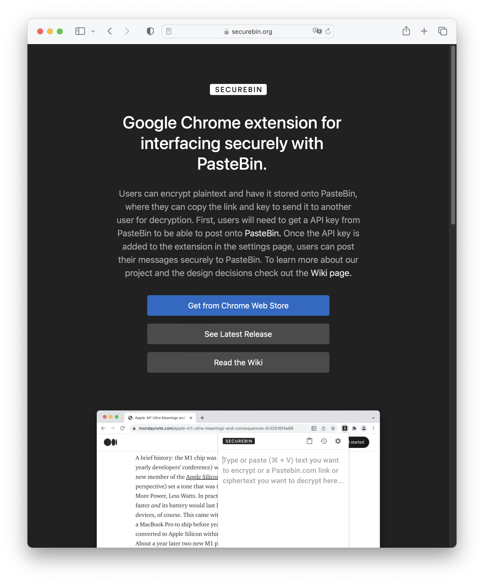 github-secbin-website-info-website-for-chrome-extension