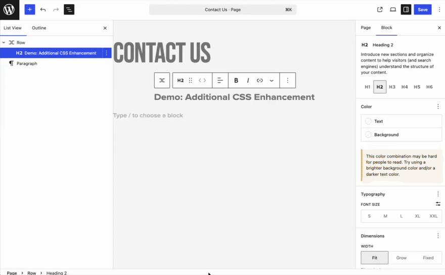 Additional CSS Enhancement plugin demo