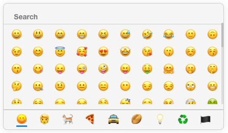 Vue Chat Emoji list
